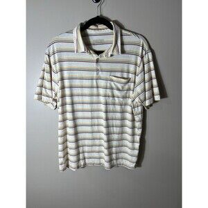 Patagonia Organic Cotton Lightweight Polo Shirt Medium  Striped